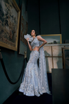 Ice Blue Mermaid Lehenga
