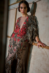 Floral Embroidered Sheer Gown