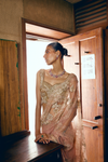 Rose Gold Sequin Saree