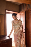 Rose Gold Sequin Saree