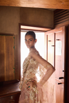 Rose Gold Sequin Saree