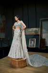 Ivory Embroidered Lehenga Set