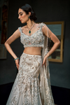 Ivory Embroidered Lehenga Set