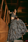 Black Silver Sequin Lehenga