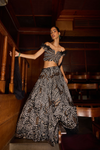Black Silver Sequin Lehenga