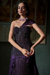 Embellished One-Shoulder Gown