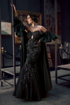 Black Embellished Ball Gown